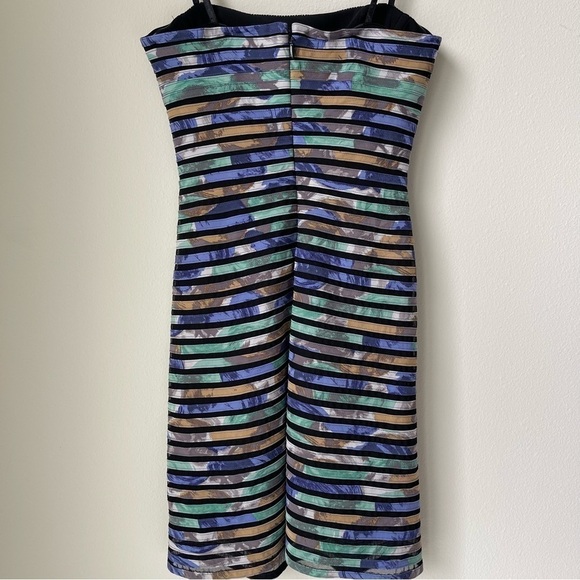 BCBG MaxAzria Silk Mesh Strapless Bodycon Party Dress - Picture 2 of 10